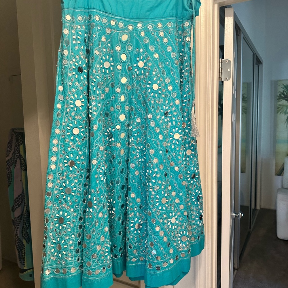 Beautiful blue midi skirt